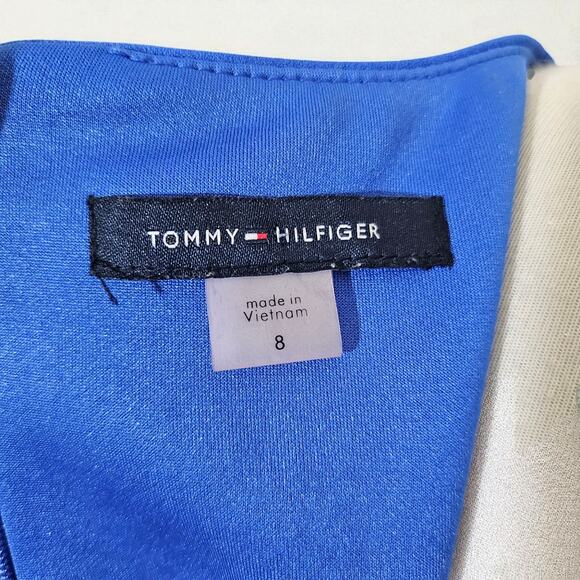 Tommy Hilfiger Blue Short Sleeve Sheath Dress - Picture 8 of 9